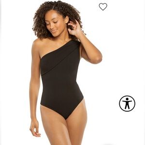 HAIGHT Crepe Maria One Piece Swimsuit One Shoulder M